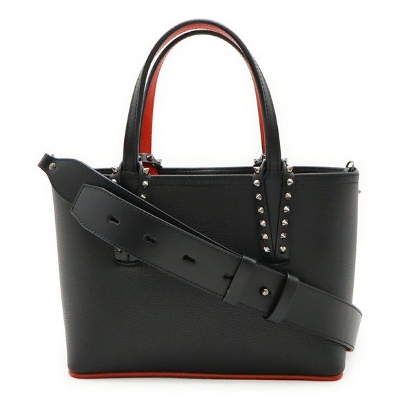 CHRISTIAN LOUBOUTIN Black Leather Shoulder Bag - Picture 1 of 9